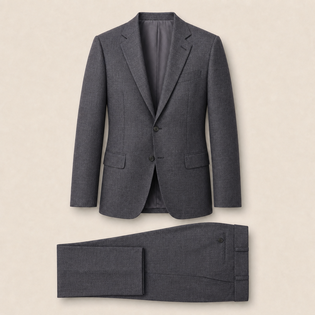 T4518 two-piece suit — Dark Navy merino wool