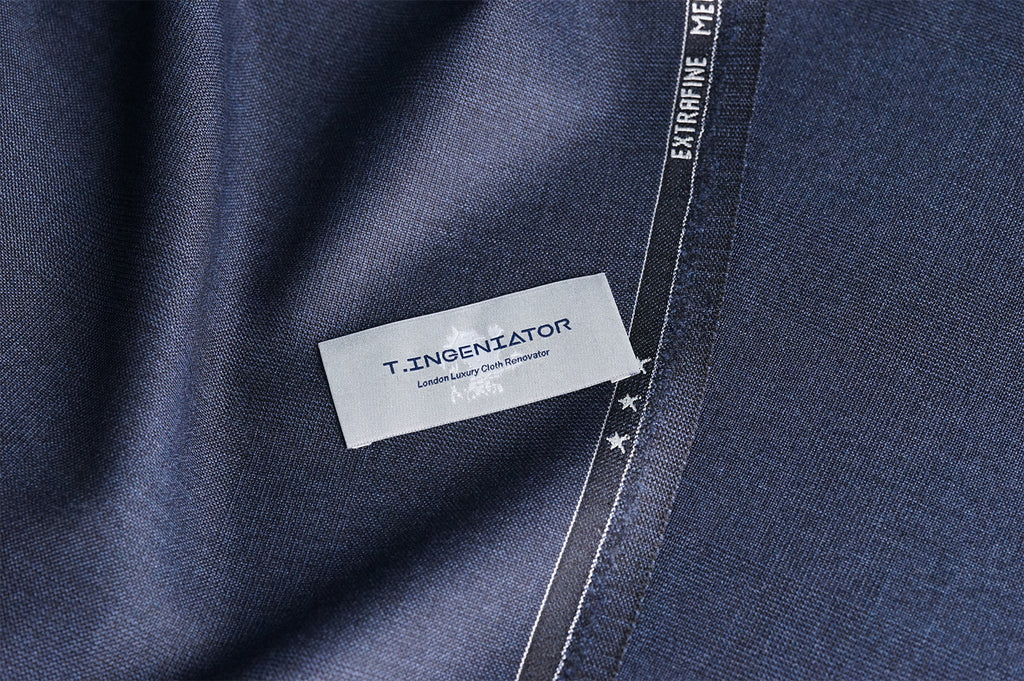 T4519 fabric swatch — Dark Navy , 360 gsm, Draperì Corsini