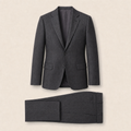 T4521 two-piece suit — Dark Gray merino wool