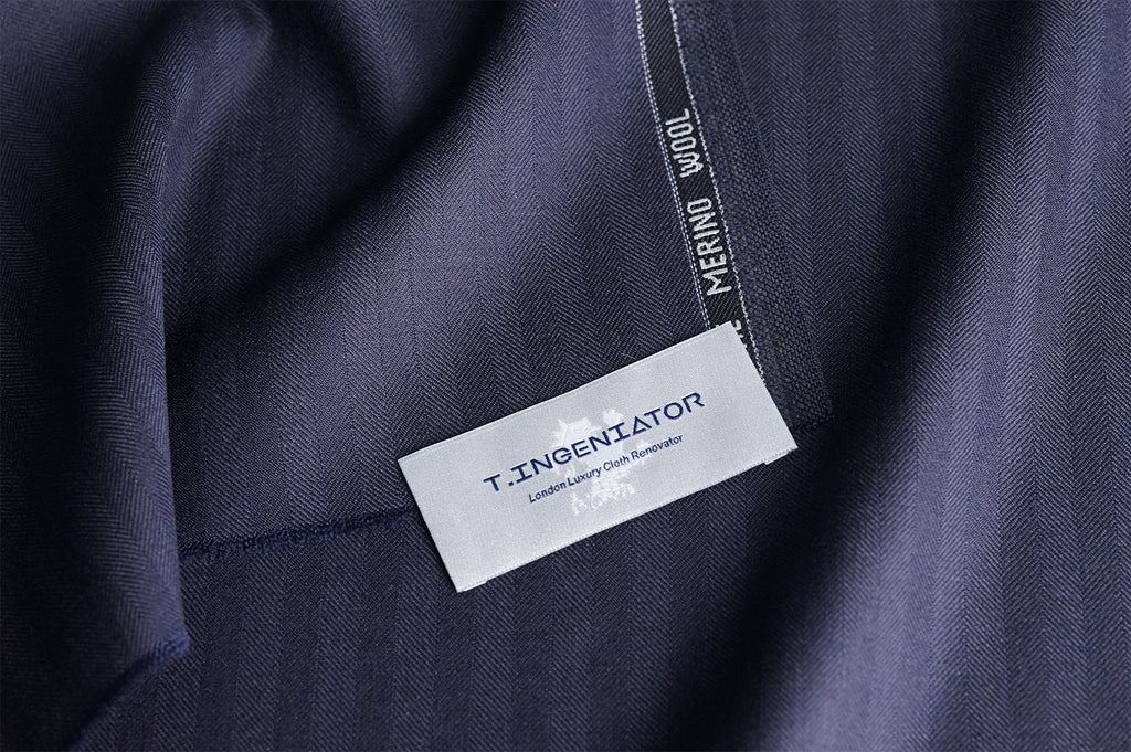 T4525 fabric swatch — Dark Navy , 360 gsm, Draperì Corsini