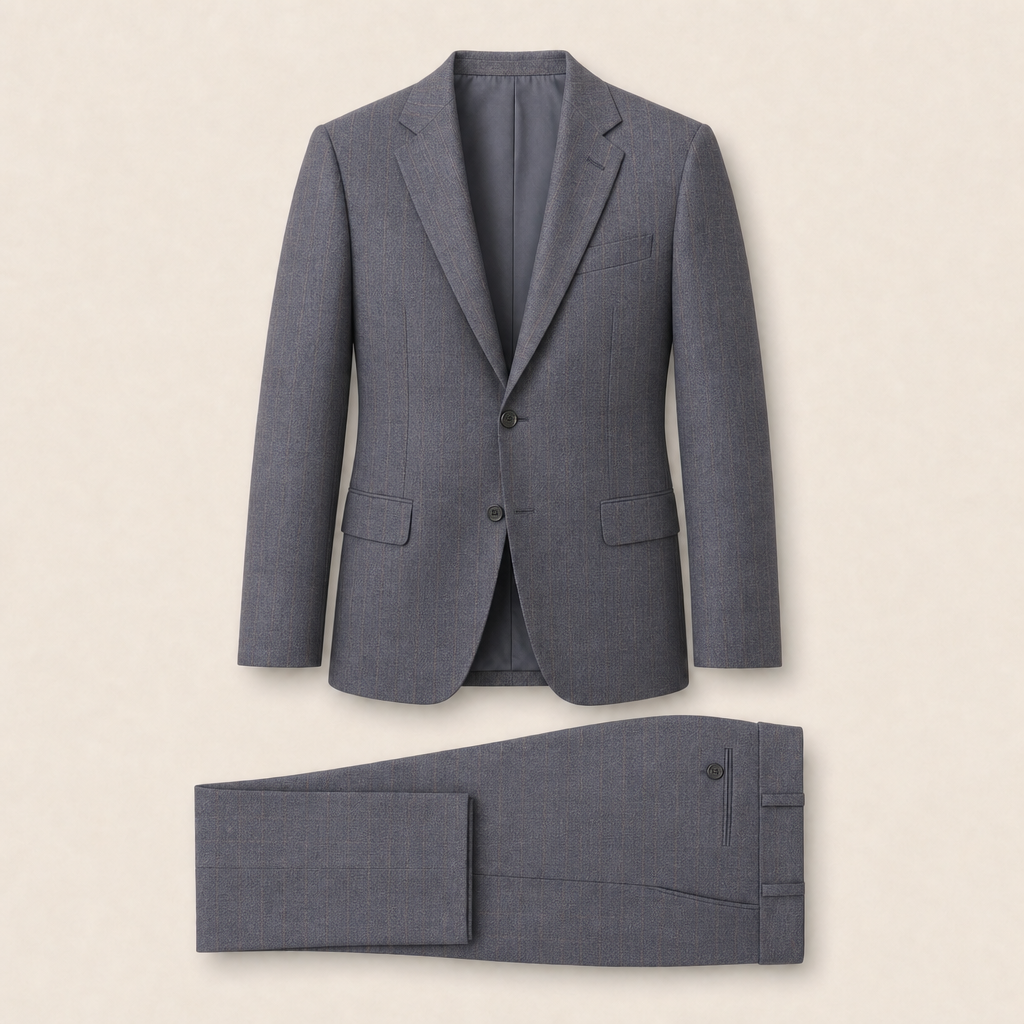 T4526 two-piece suit — Dark Gray merino wool