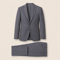 T4526 two-piece suit — Dark Gray merino wool