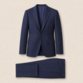 T4528 two-piece suit — Dark Navy merino wool