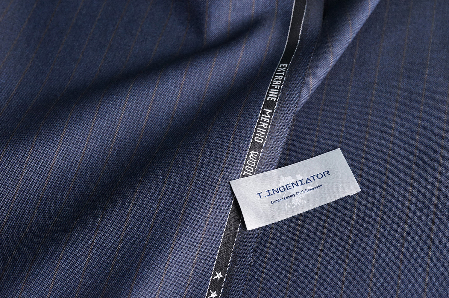 T4528 fabric swatch — Dark Navy , 360 gsm, Draperì Corsini