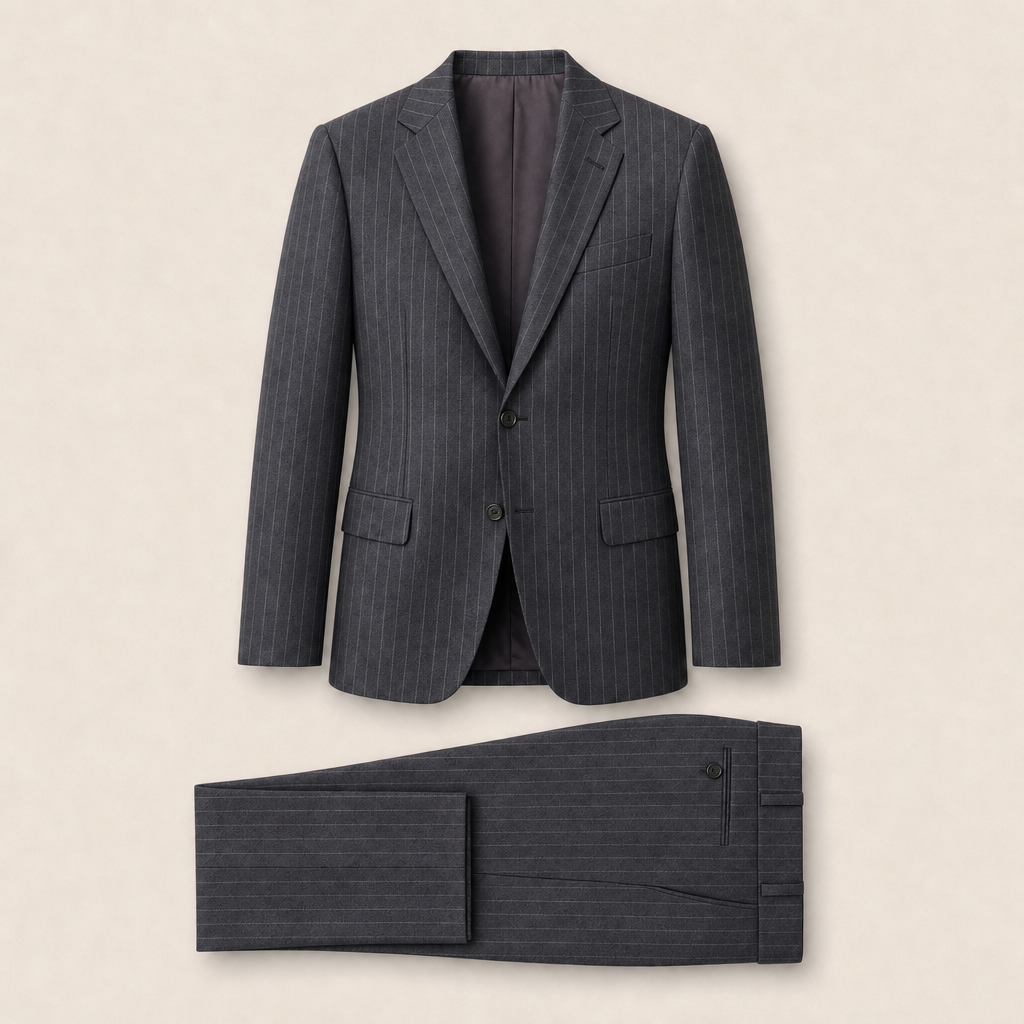 T4529 two-piece suit — Dark Navy merino wool
