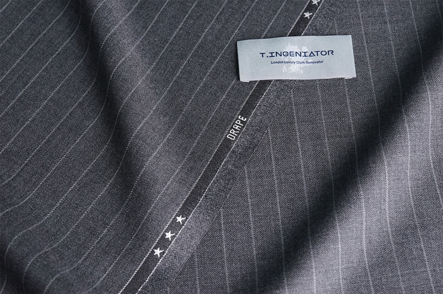 T4529 fabric swatch — Dark Navy , 360 gsm, Draperì Corsini