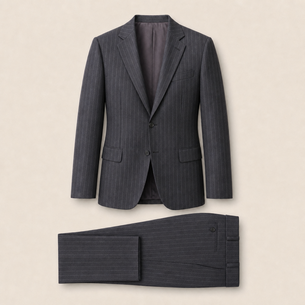 T4530 two-piece suit — Dark Navy merino wool