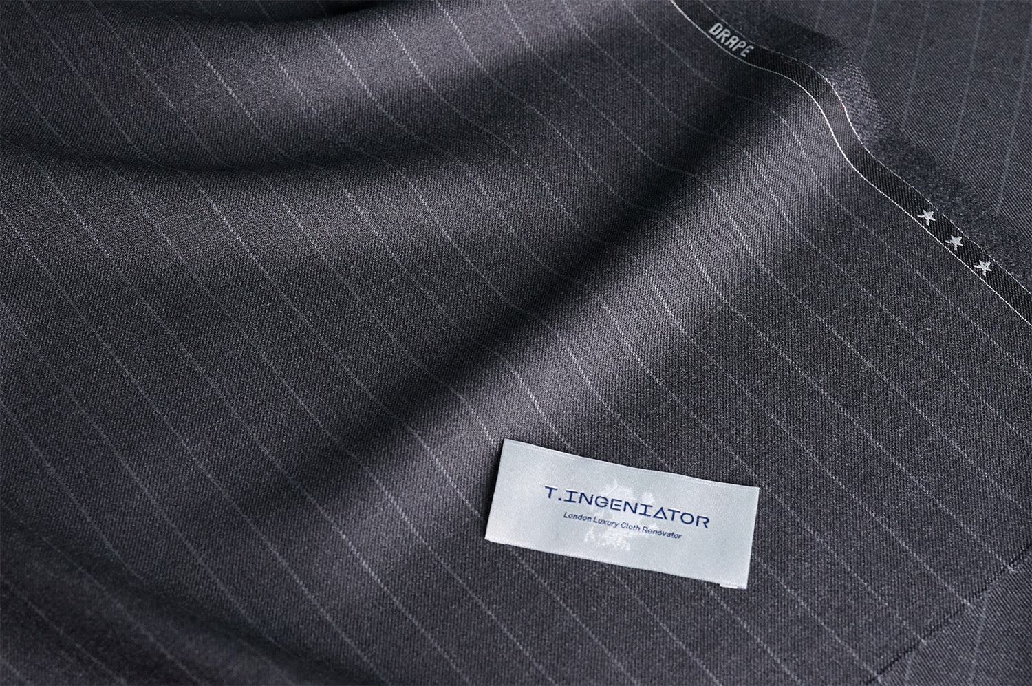 T4530 fabric swatch — Dark Navy , 360 gsm, Draperì Corsini