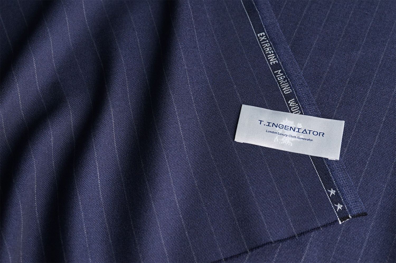 T4531 fabric swatch — Dark Navy , 360 gsm, Draperì Corsini