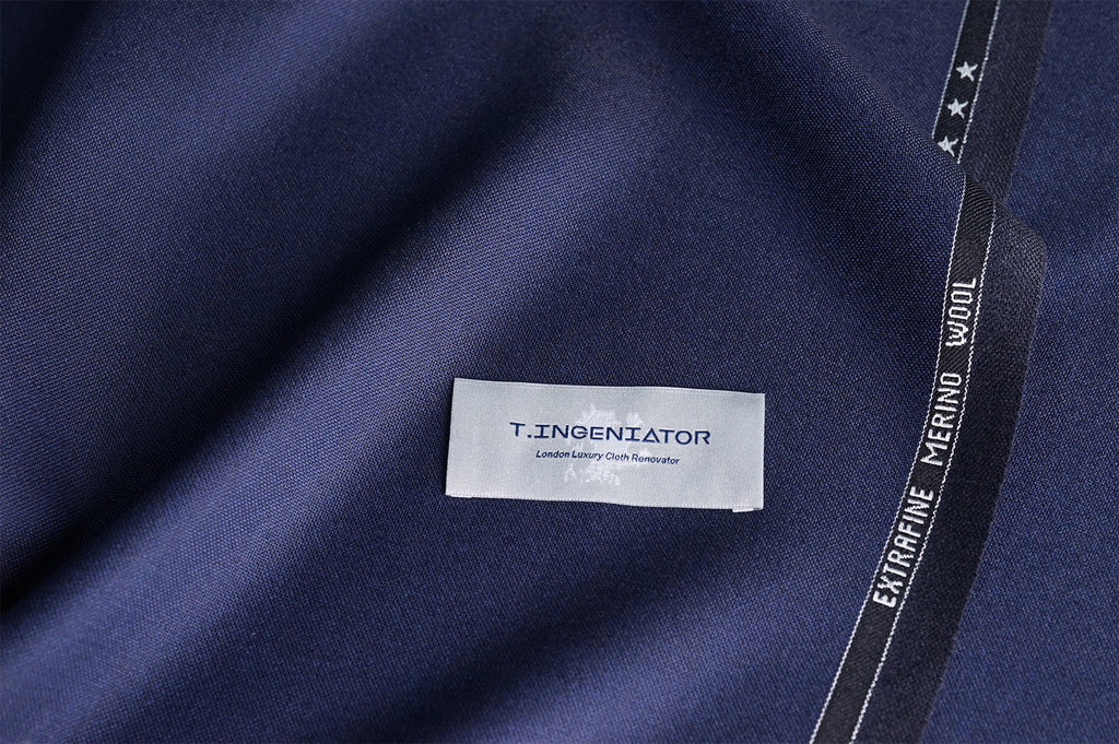 T4532 fabric swatch — Dark Navy , 360 gsm, Draperì Corsini