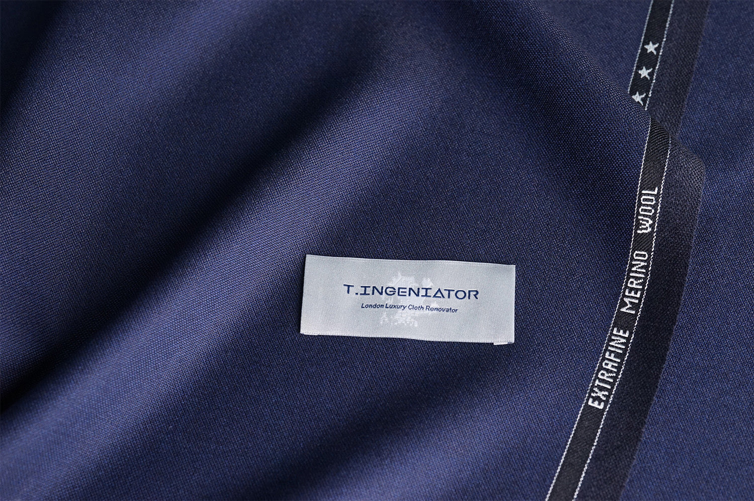 T4532 fabric swatch — Dark Navy , 360 gsm, Draperì Corsini