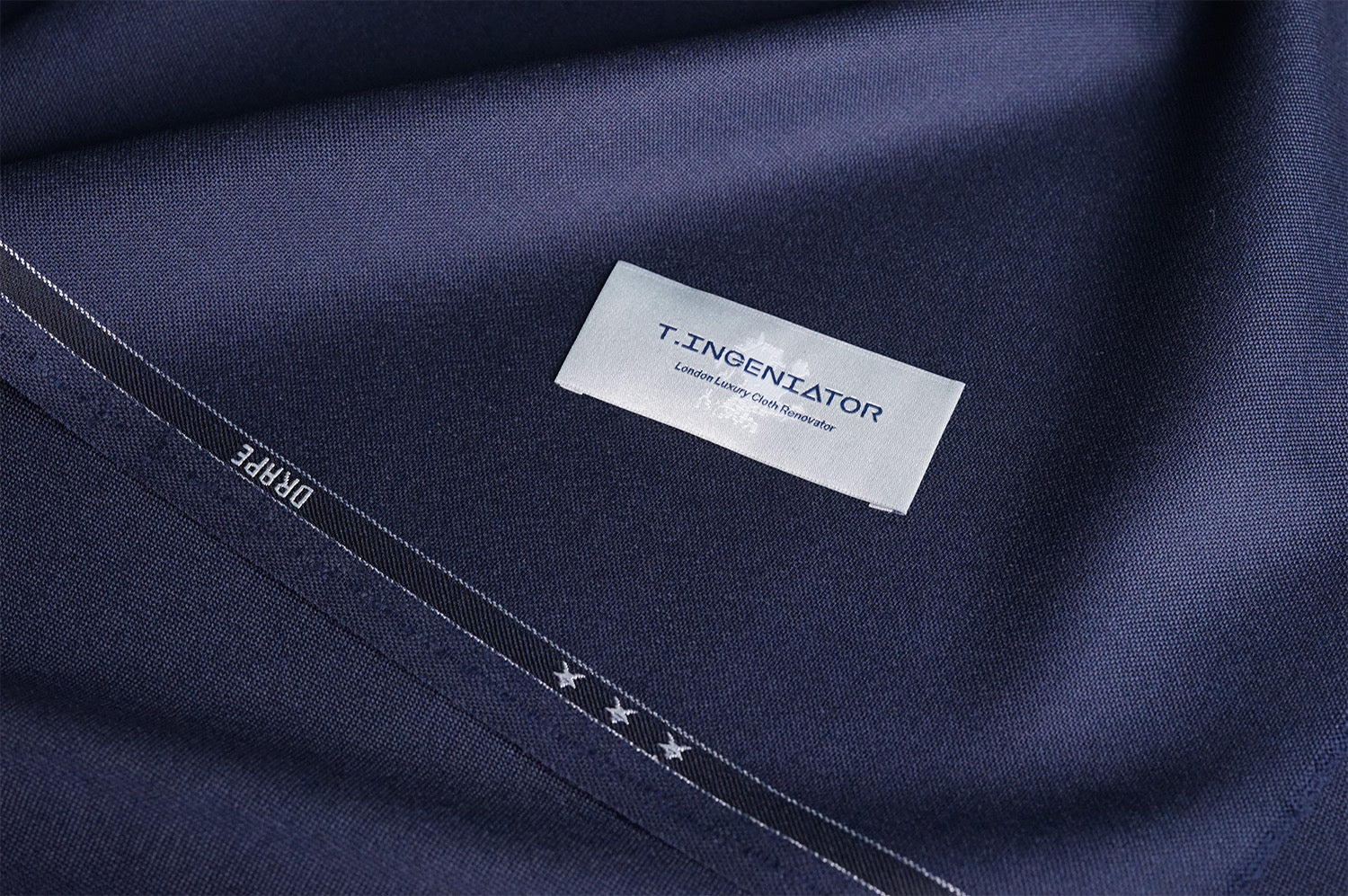 T4533 fabric swatch — Dark Navy , 360 gsm, Draperì Corsini