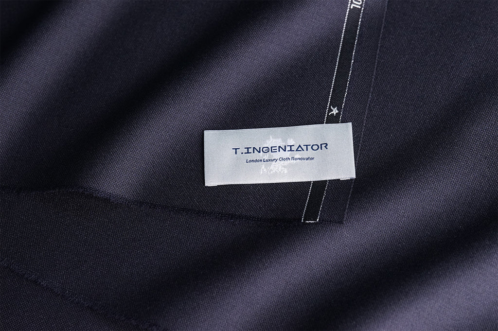T4534 fabric swatch — Dark Navy , 360 gsm, Draperì Corsini