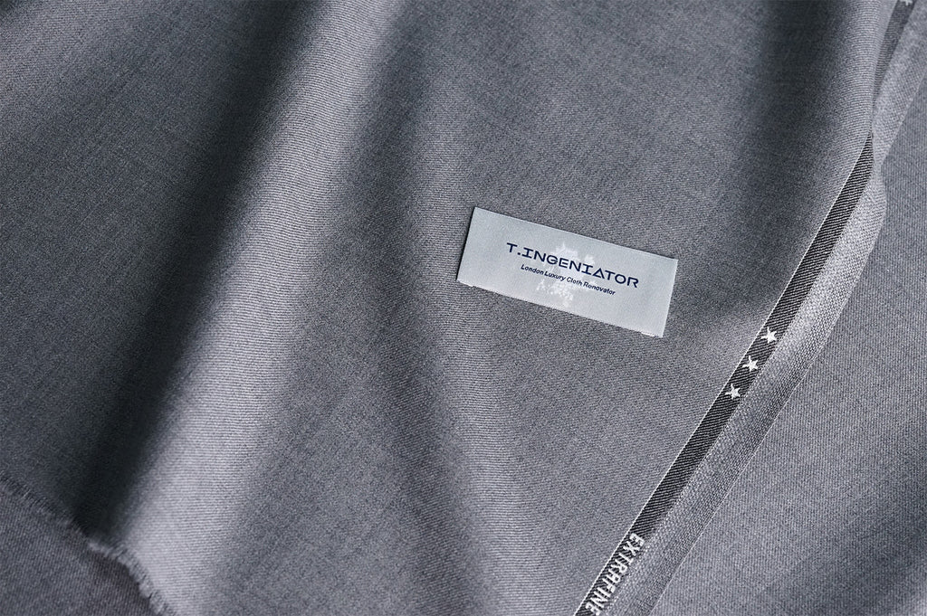 T4537 fabric swatch — Dark Gray , 360 gsm, Draperì Corsini