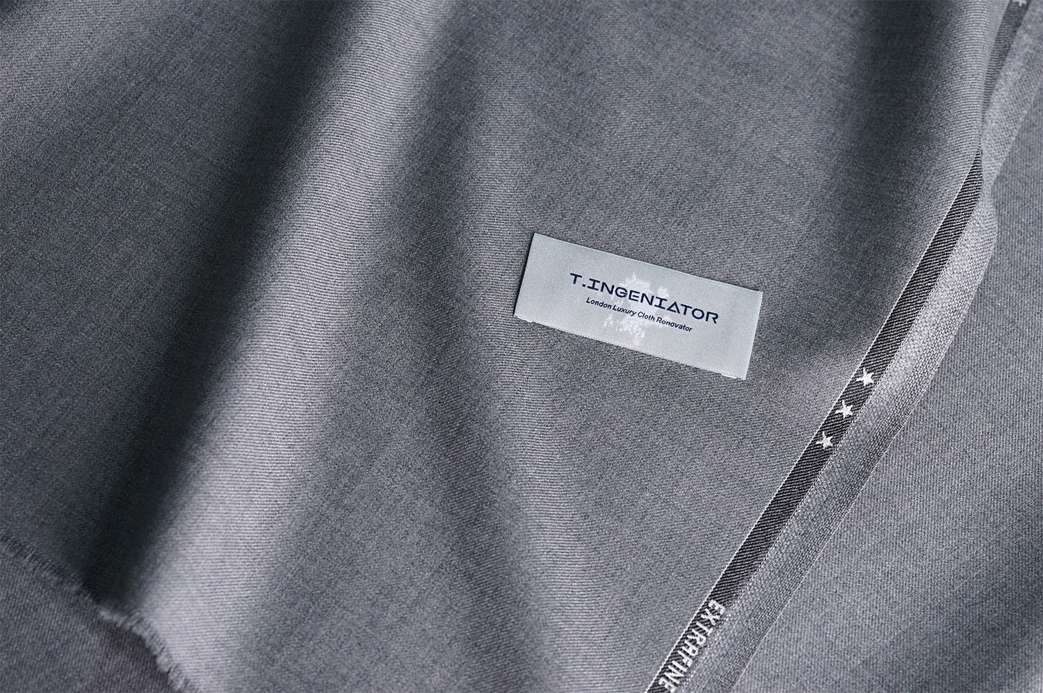 T4537 fabric swatch — Dark Gray , 360 gsm, Draperì Corsini