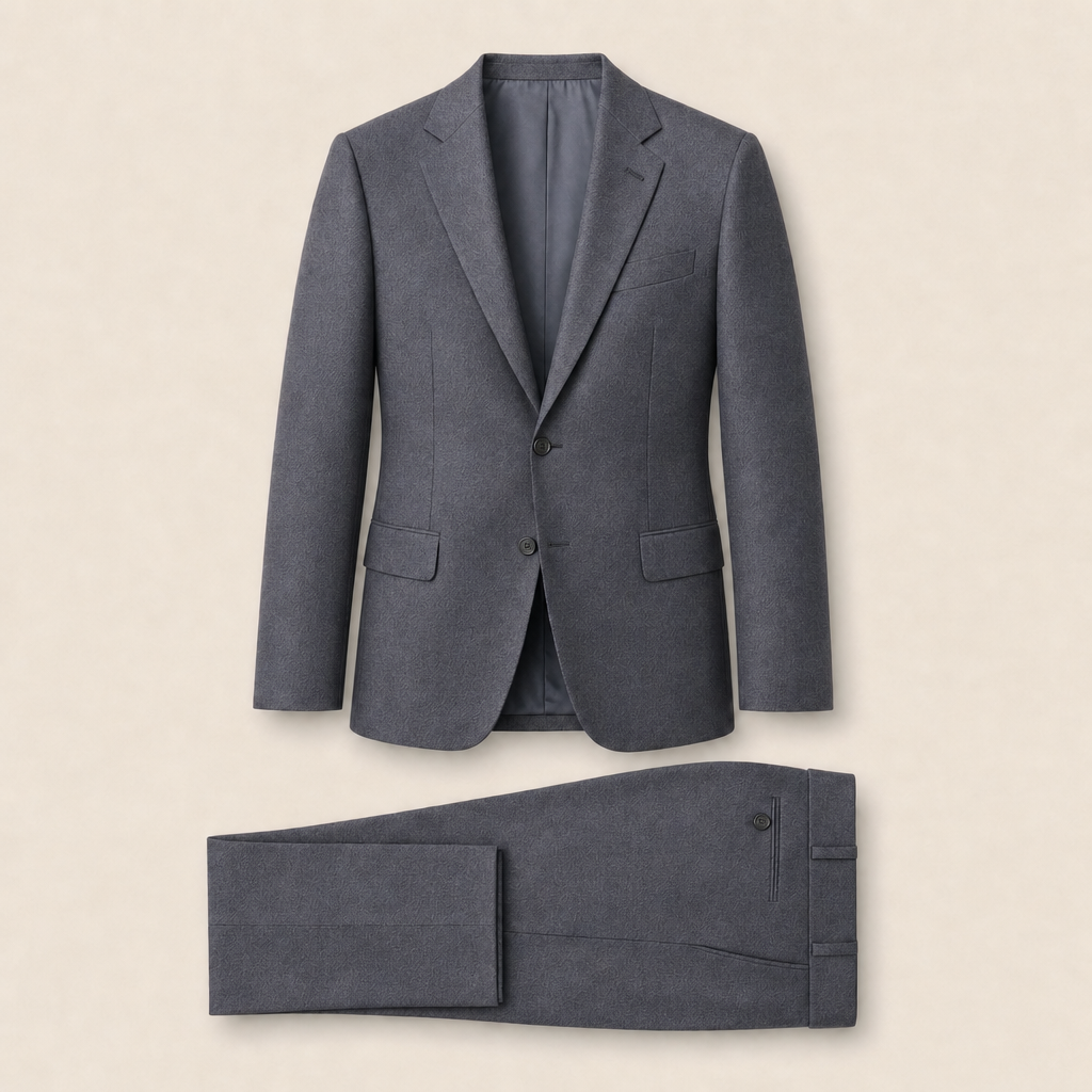 T4538 two-piece suit — Dark Navy merino wool