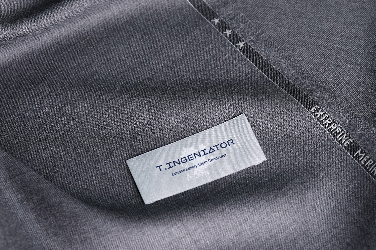 T4538 fabric swatch — Dark Navy , 360 gsm, Draperì Corsini