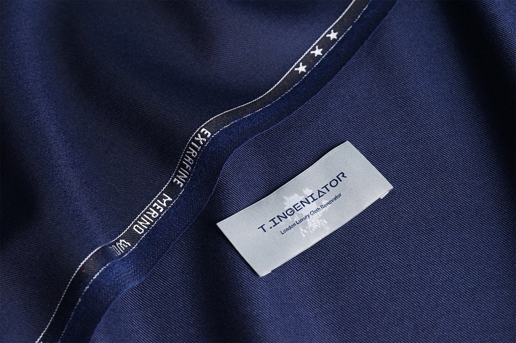 T4540 fabric swatch — Dark Navy , 360 gsm, Draperì Corsini