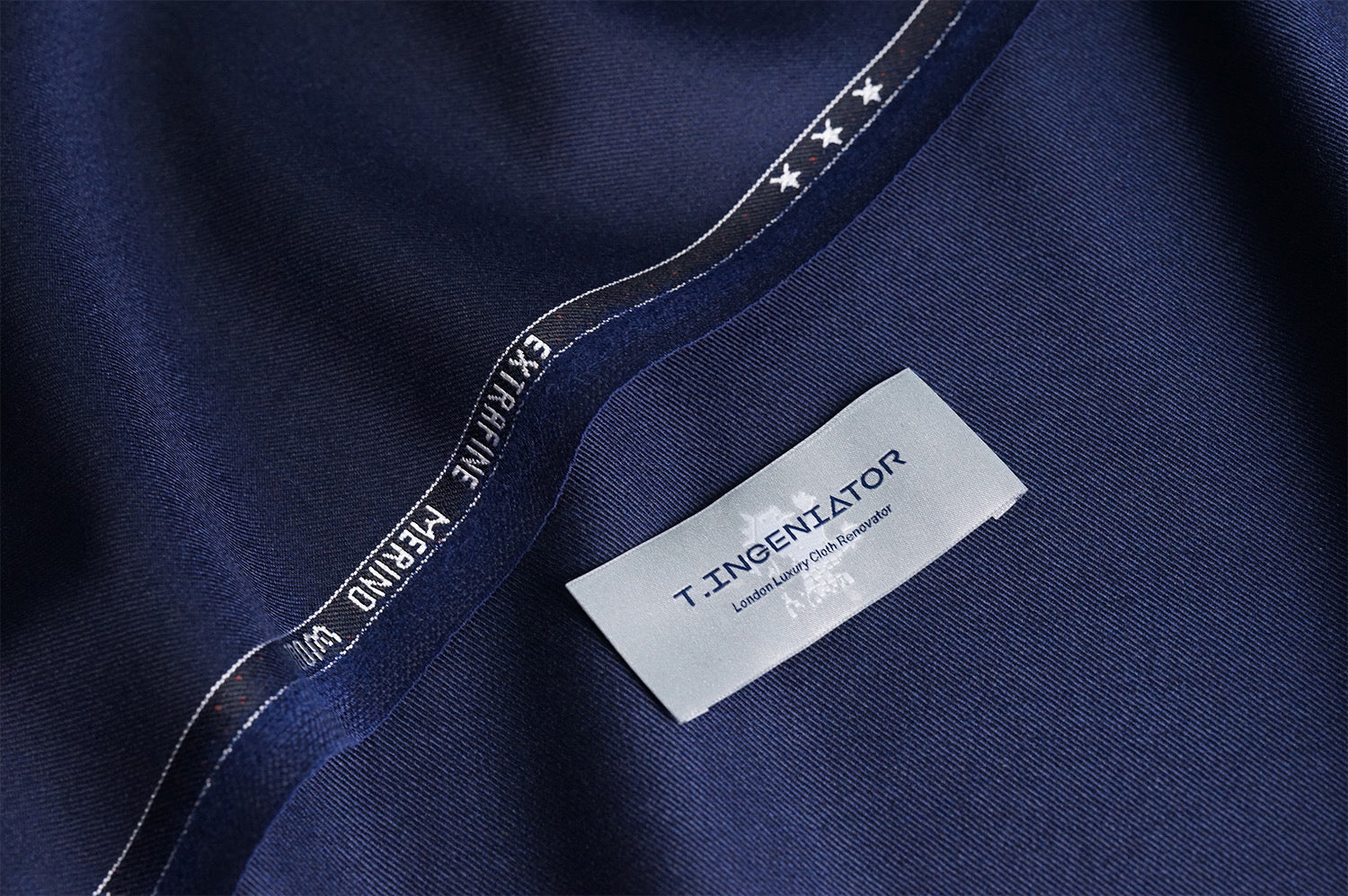 T4540 fabric swatch — Dark Navy , 360 gsm, Draperì Corsini