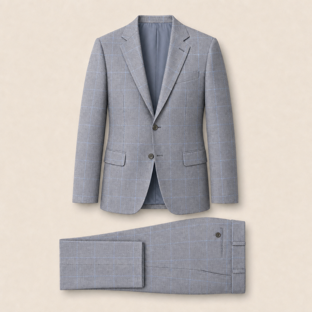 T6701 two-piece suit — Dark Navy merino wool