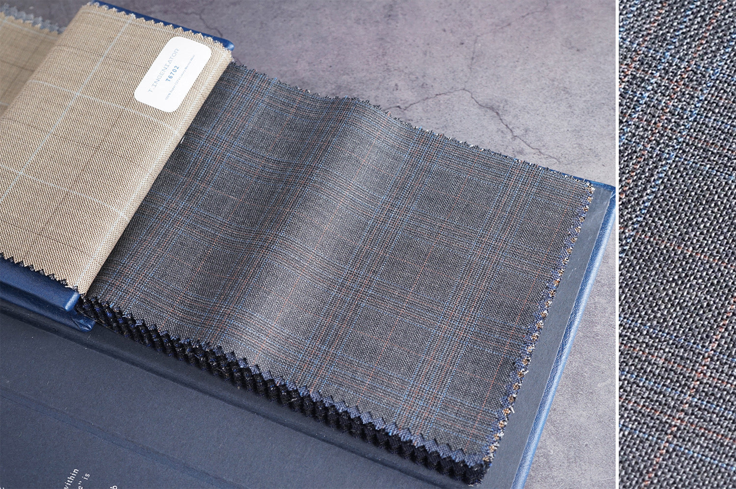T6703 fabric swatch — Dark Navy , 280 gsm, Draperì Corsini