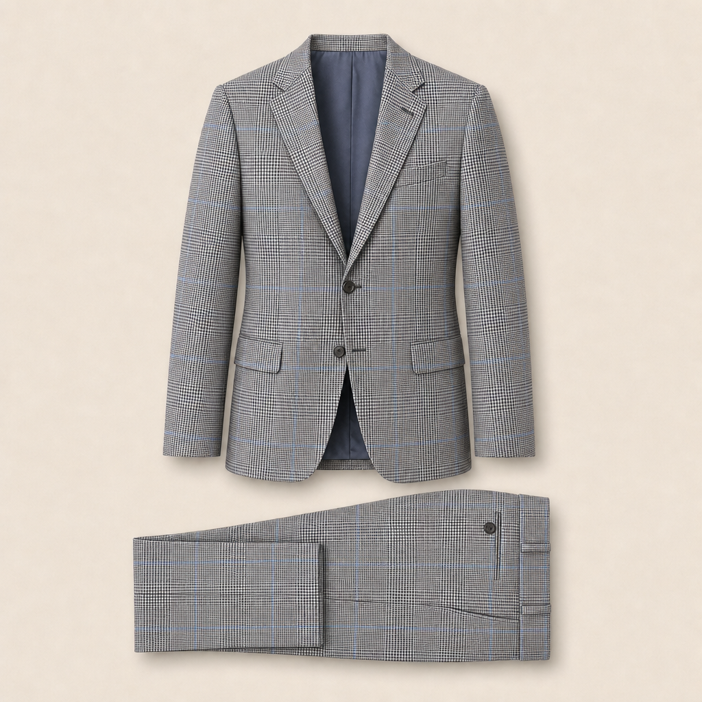 T6706 two-piece suit — Dark Gray merino wool