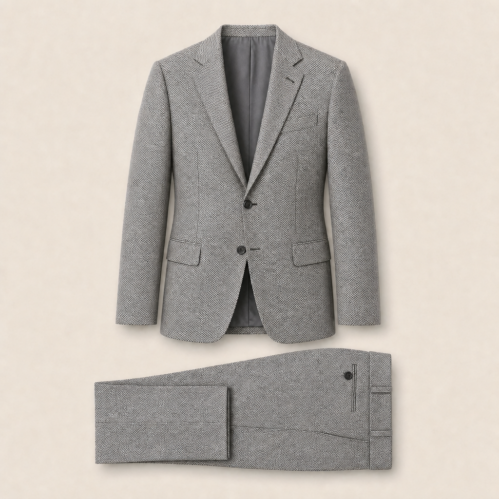 T6711 two-piece suit — Dark Gray merino wool