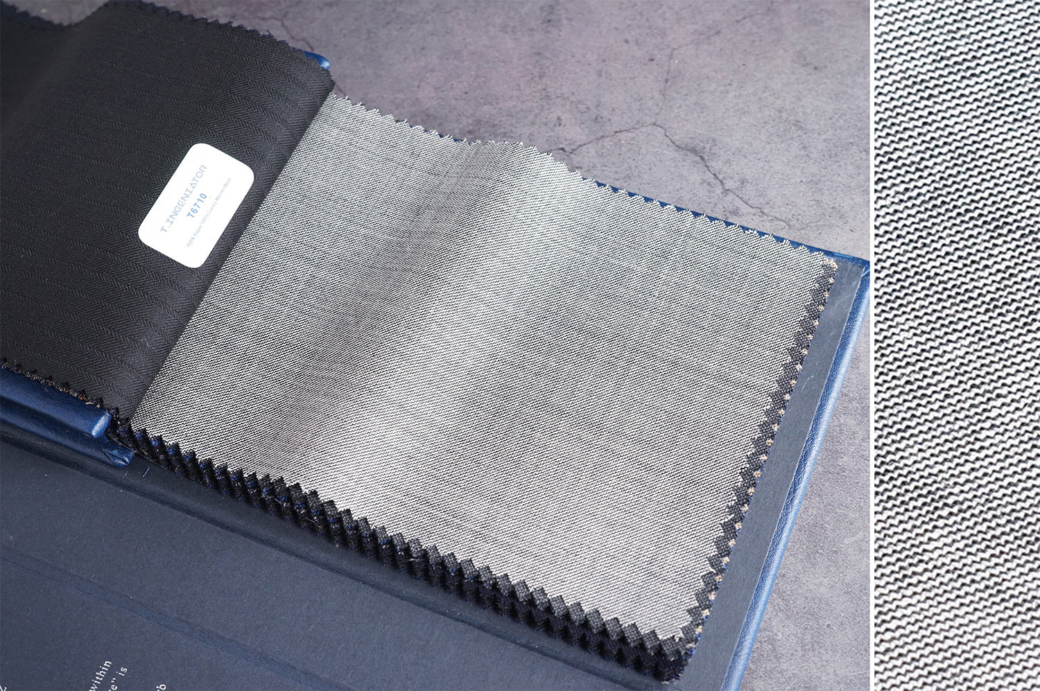 T6711 fabric swatch — Dark Gray , 280 gsm, Draperì Corsini