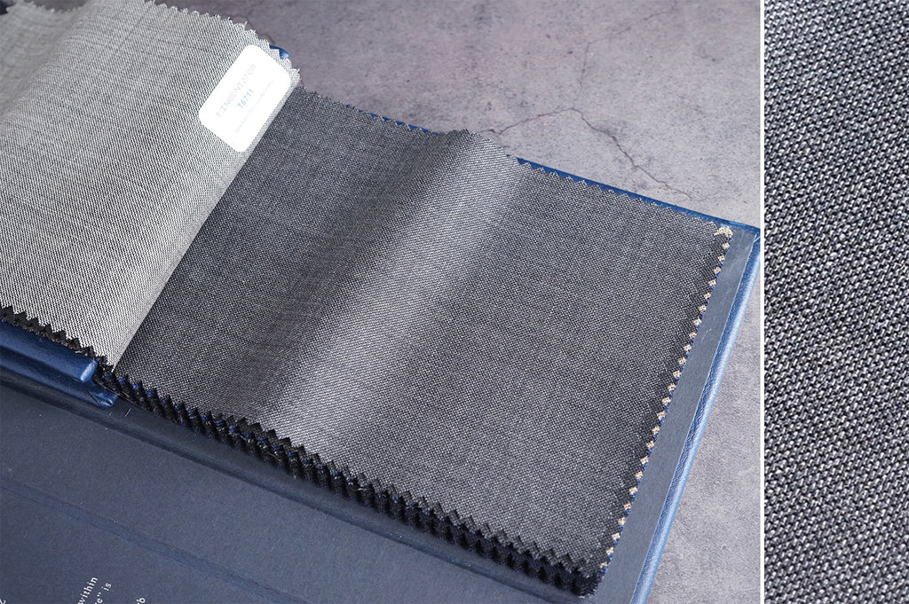 T6712 fabric swatch — Dark Navy , 280 gsm, Draperì Corsini