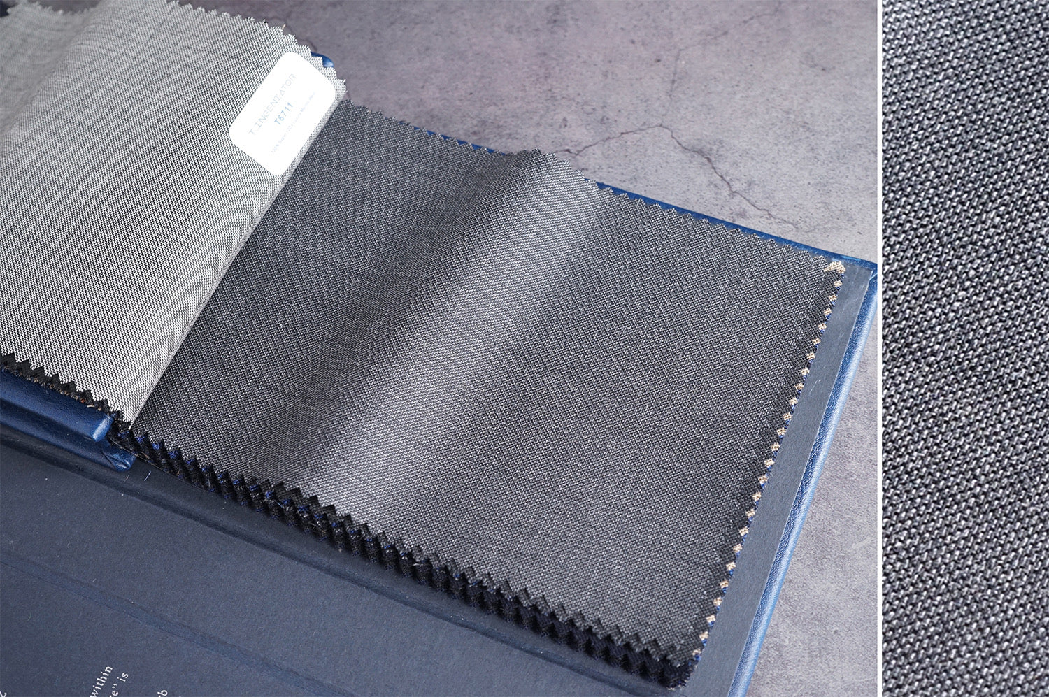 T6712 fabric swatch — Dark Navy , 280 gsm, Draperì Corsini