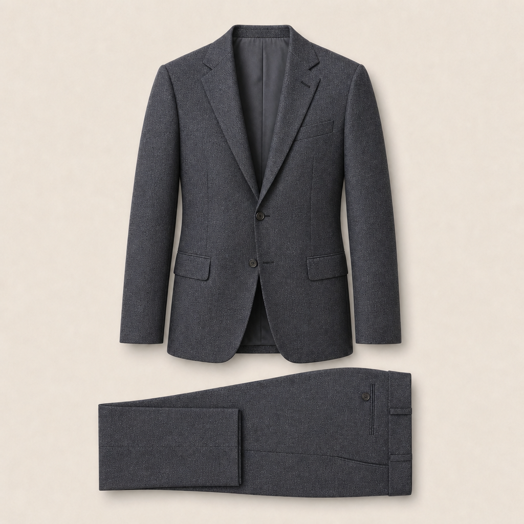 T6713 two-piece suit — Dark Navy merino wool