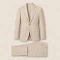 T6714 two-piece suit — Light Gray merino wool