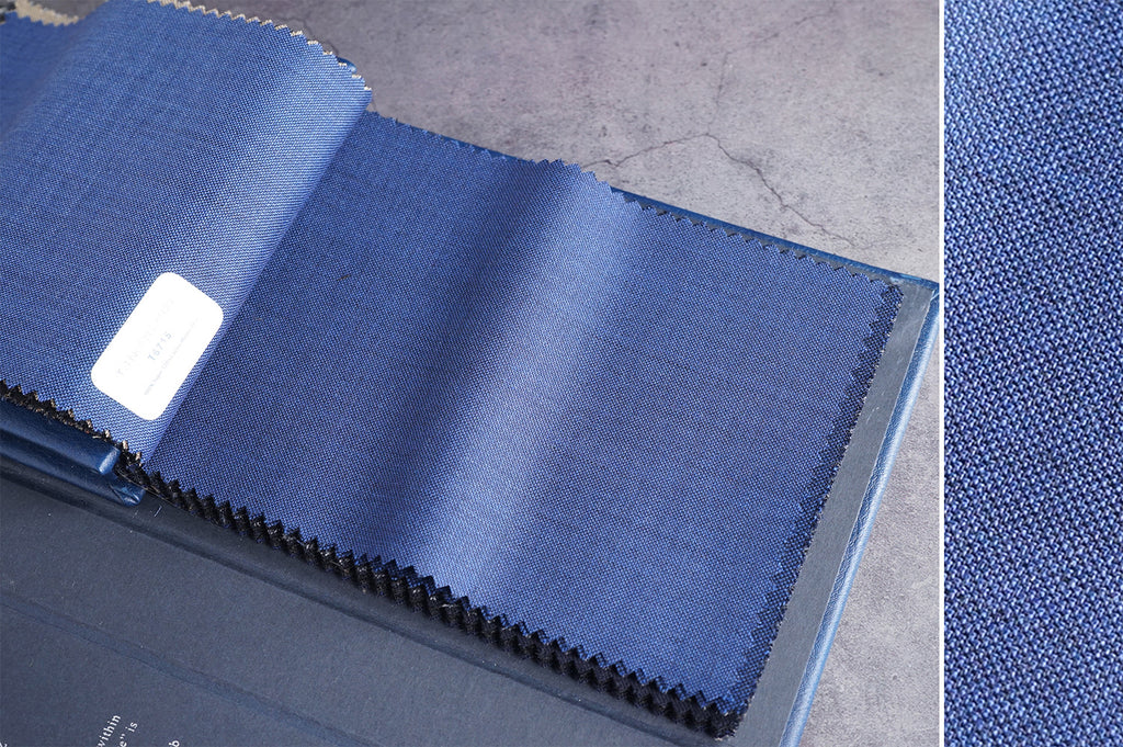 T6716 fabric swatch — Dark Navy , 280 gsm, Draperì Corsini