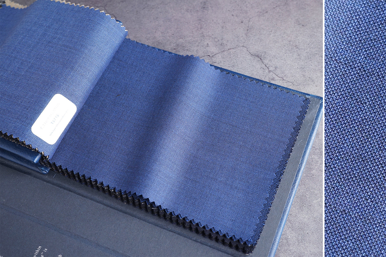 T6716 fabric swatch — Dark Navy , 280 gsm, Draperì Corsini