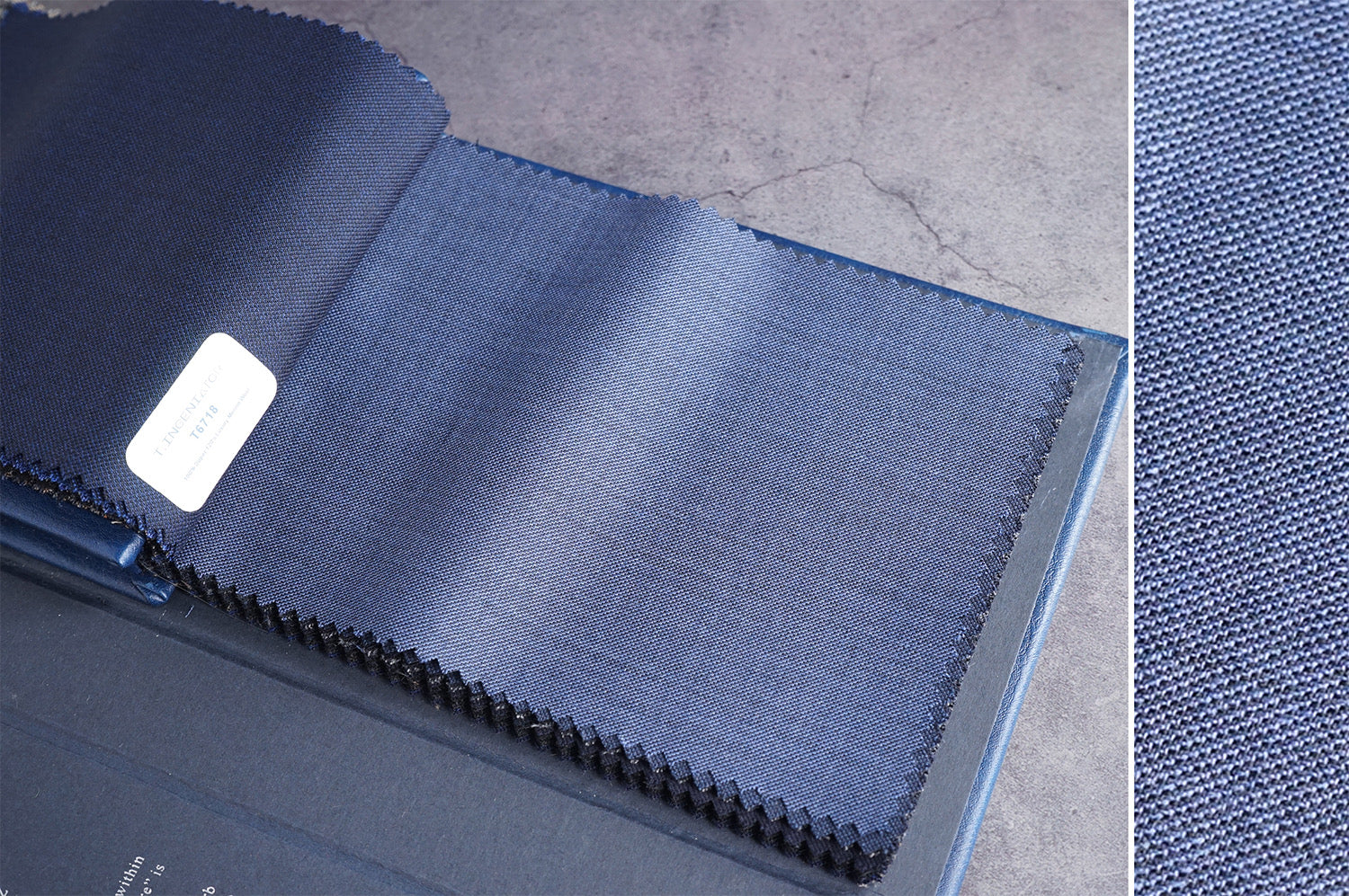 T6719 fabric swatch — Dark Navy , 280 gsm, Draperì Corsini