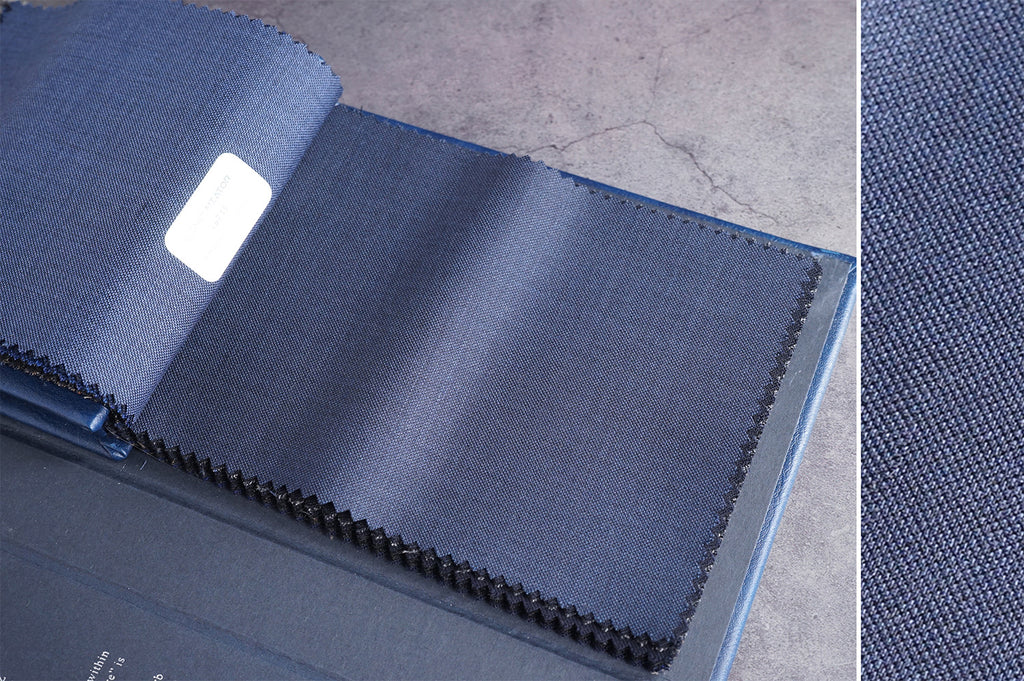 T6720 fabric swatch — Dark Navy , 280 gsm, Draperì Corsini