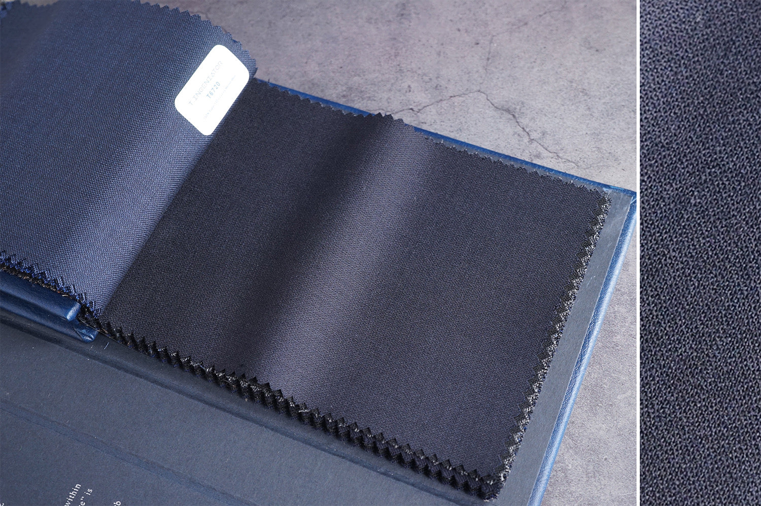 T6721 fabric swatch — Dark Navy , 280 gsm, Draperì Corsini