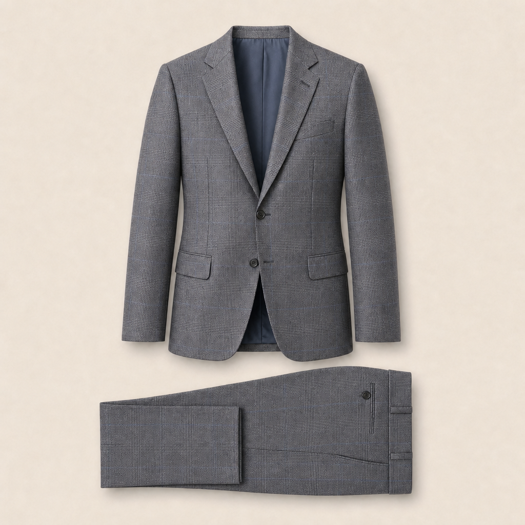 T6723 two-piece suit — Dark Gray merino wool