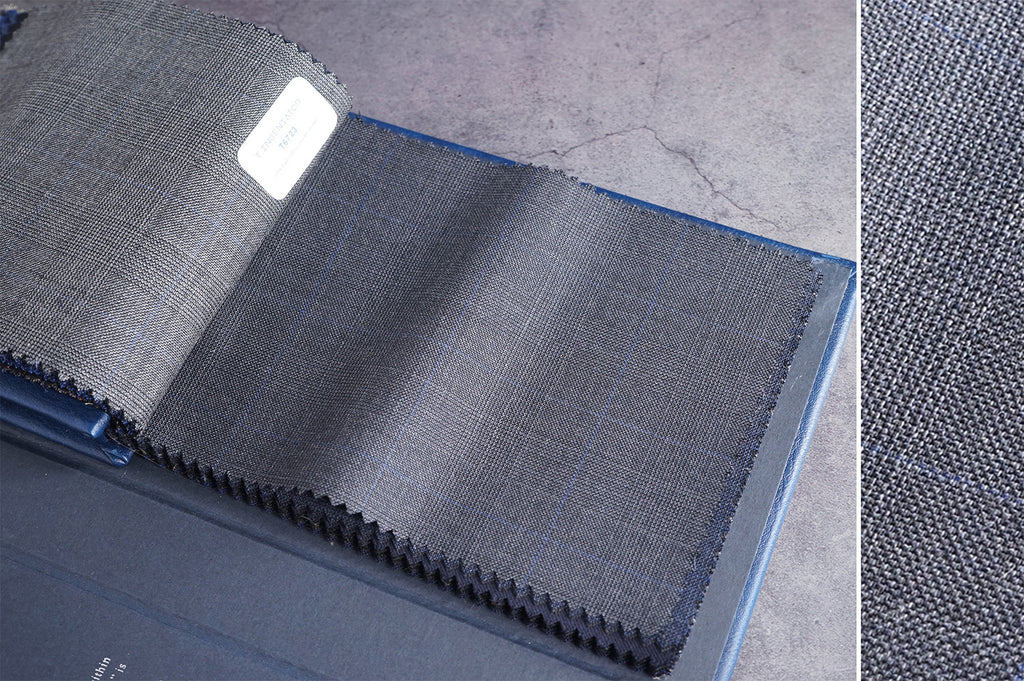 T6724 fabric swatch — Dark Navy , 280 gsm, Draperì Corsini