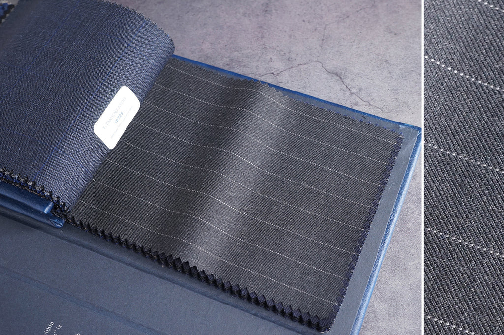 T6726 fabric swatch — Dark Navy , 280 gsm, Draperì Corsini