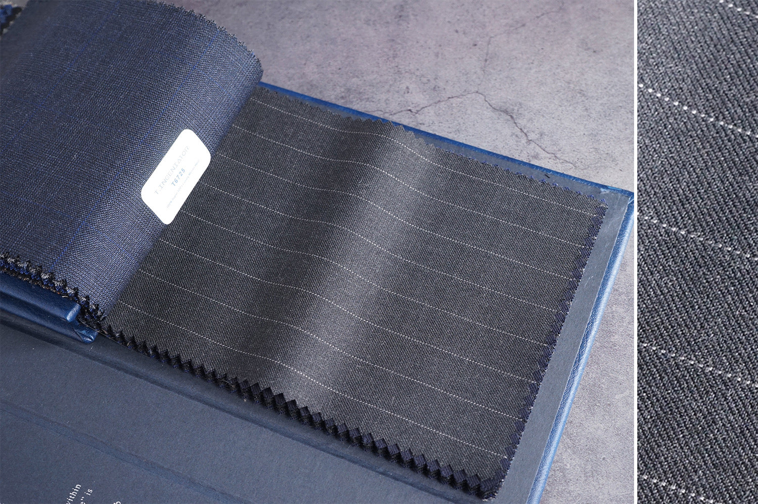 T6726 fabric swatch — Dark Navy , 280 gsm, Draperì Corsini