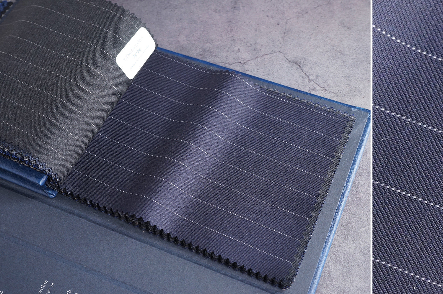 T6727 fabric swatch — Dark Navy , 280 gsm, Draperì Corsini