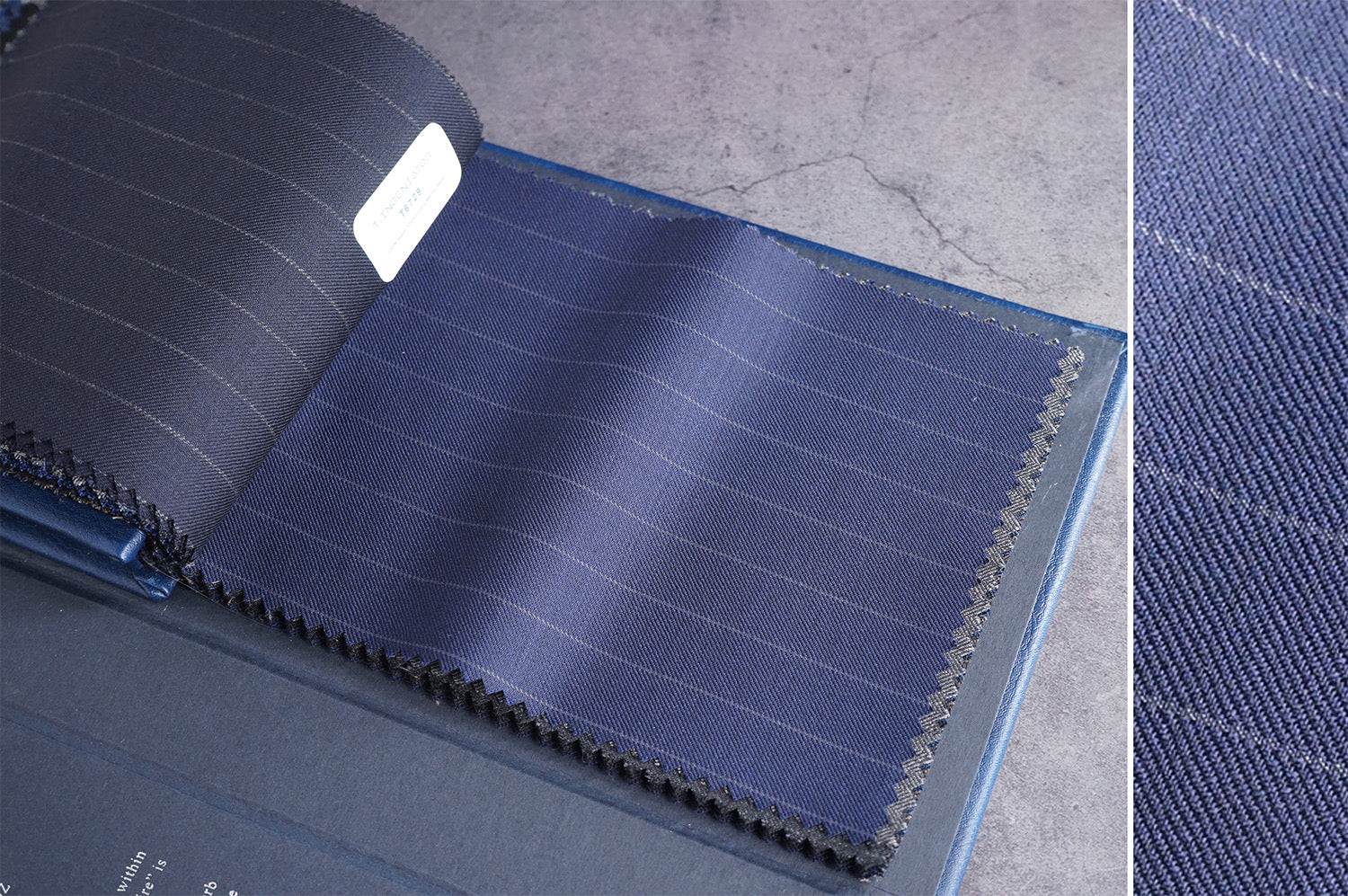 T6730 fabric swatch — Dark Navy , 280 gsm, Draperì Corsini