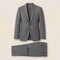 T6731 two-piece suit — Dark Gray merino wool
