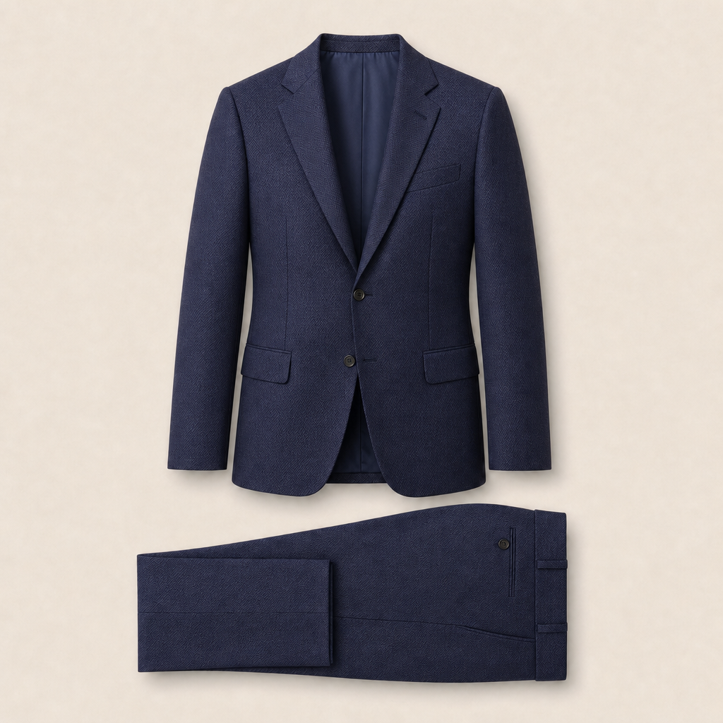 T6736 two-piece suit — Dark Navy merino wool