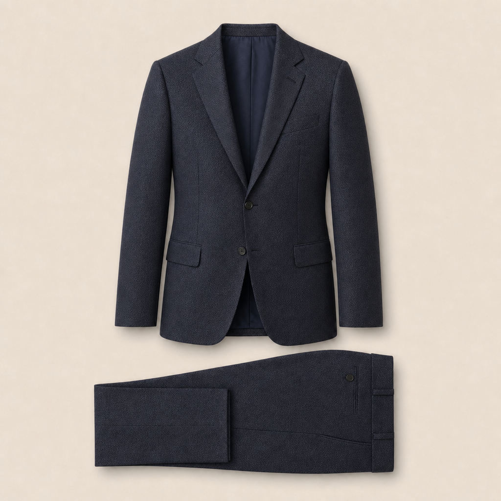 T6737 two-piece suit — Dark Navy merino wool