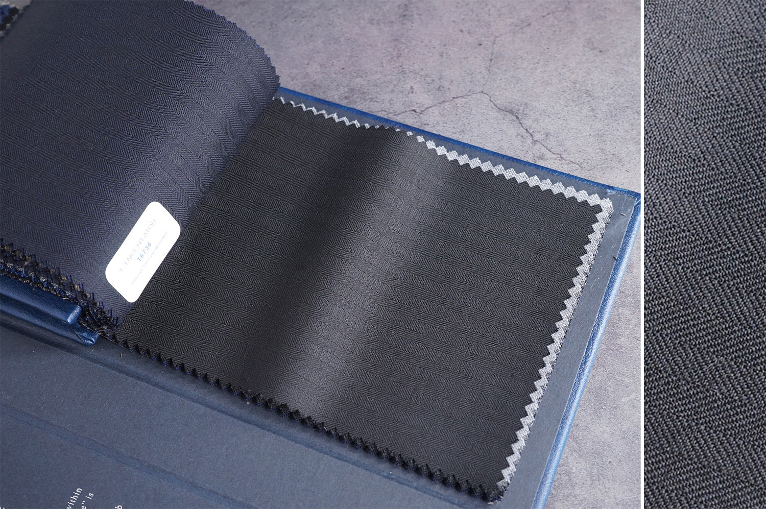 T6737 fabric swatch — Dark Navy , 280 gsm, Draperì Corsini