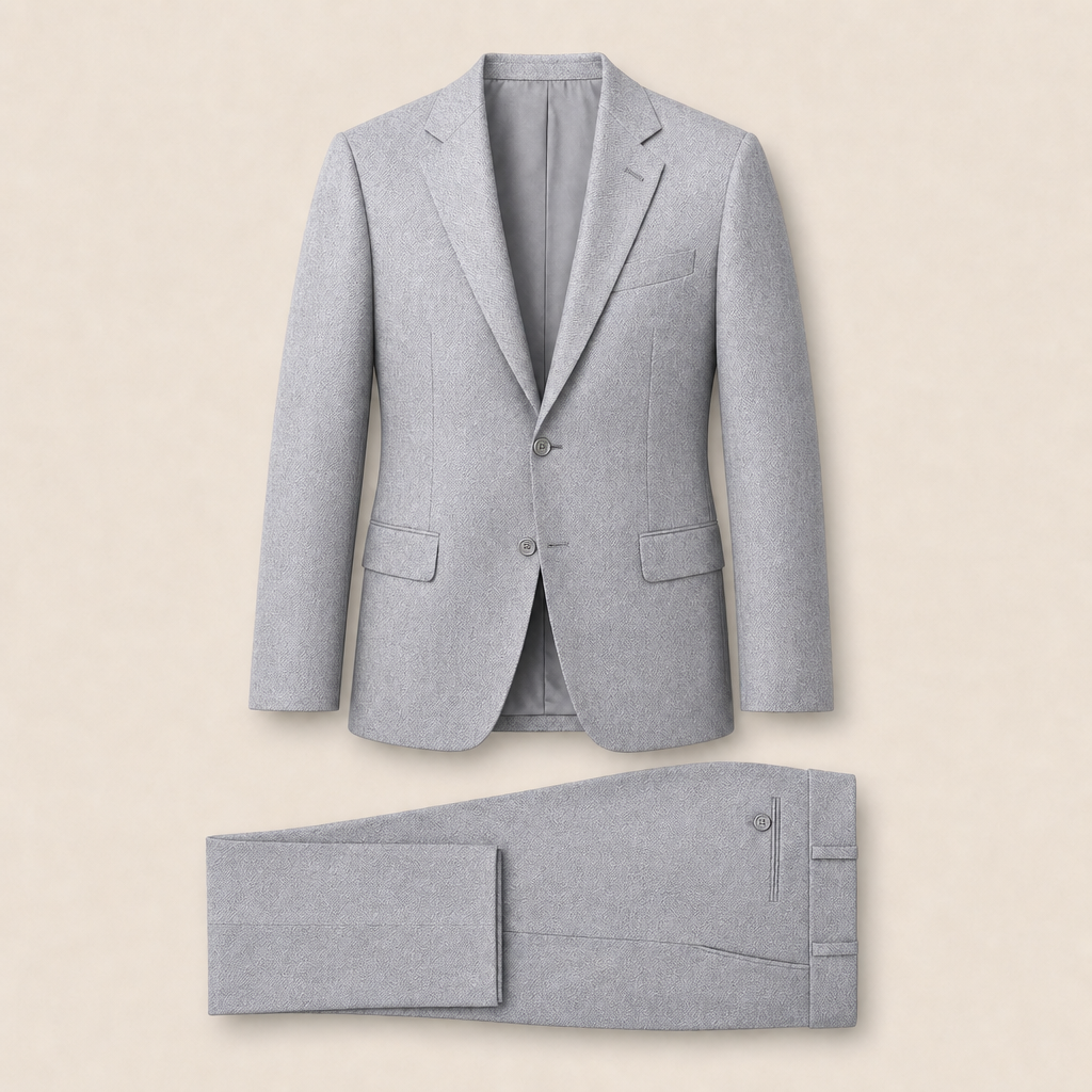 T6738 two-piece suit — Dark Gray merino wool