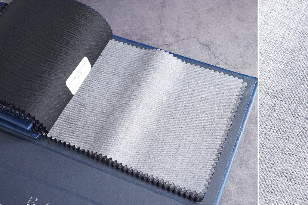 T6738 fabric swatch — Dark Gray , 280 gsm, Draperì Corsini