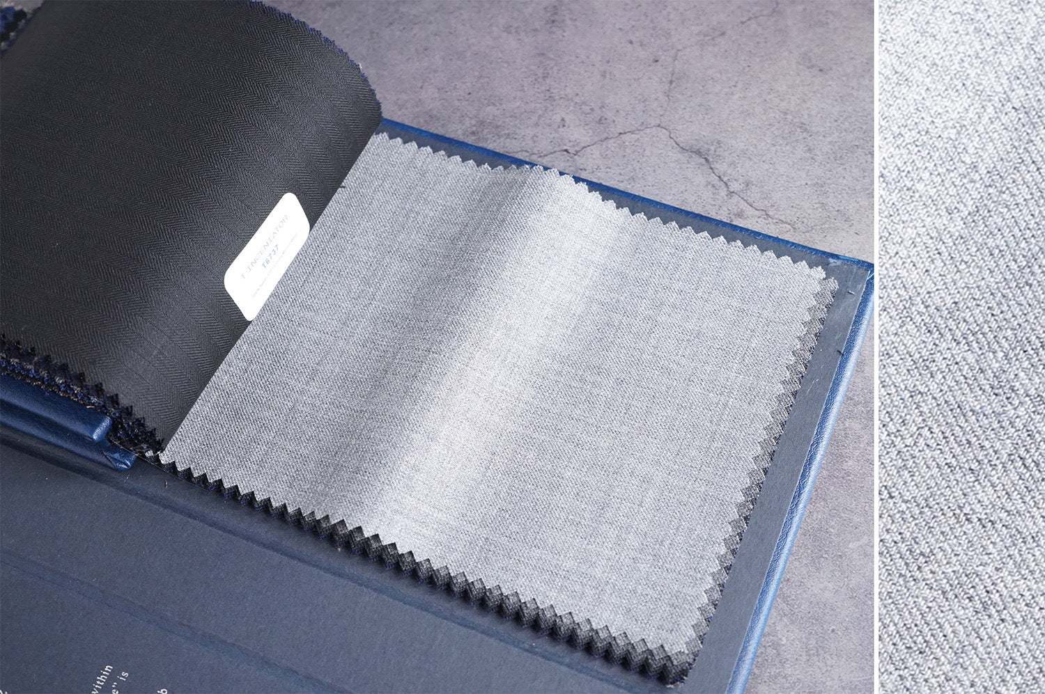 T6738 fabric swatch — Dark Gray , 280 gsm, Draperì Corsini